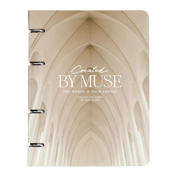 Тетрадь 120л А5+ клетка на кольцах "Muse. Свод" картон, рисунок N5442 Be Smart