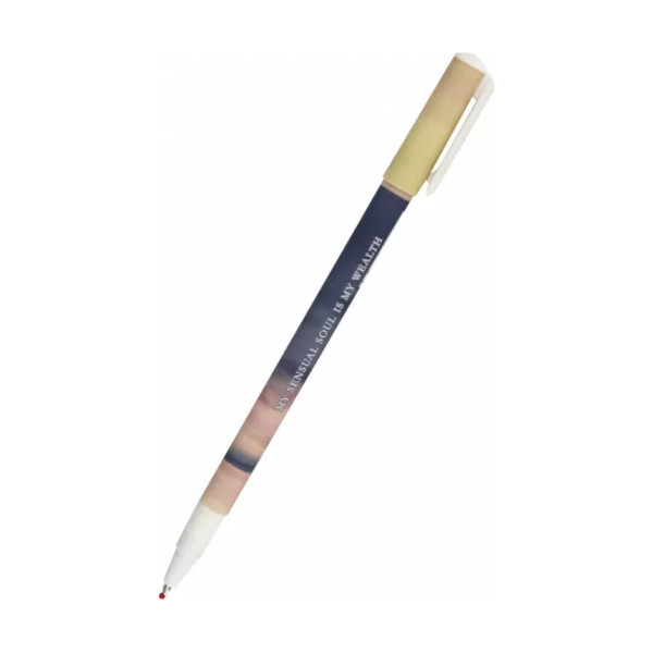 Ручка шар. 0,5мм, синий, рисунок на корп. "View. Бежевый" BSBP005-10-case Be Smart