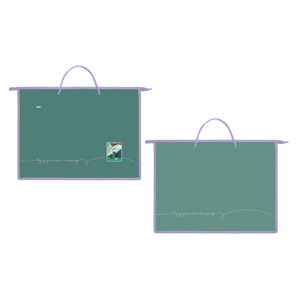 Папка с ручками А3 1отд., пластик, молния "Наедине с собой"AMn_09092 Hatber