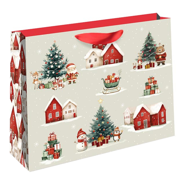 Пакет бумажный 26*32*12см "Домики" 1322.946 Арт Дизайн