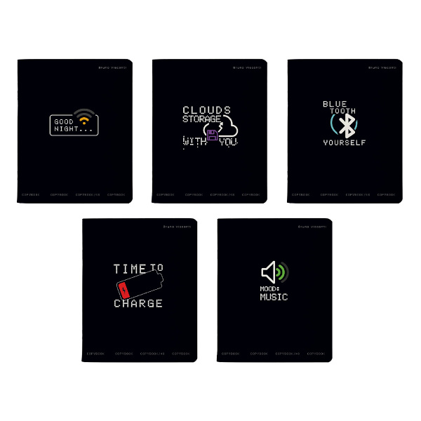 Тетрадь 48л А5+ клетка "Life Interface" картон, ассорти 7-48-1279 Bruno Visconti