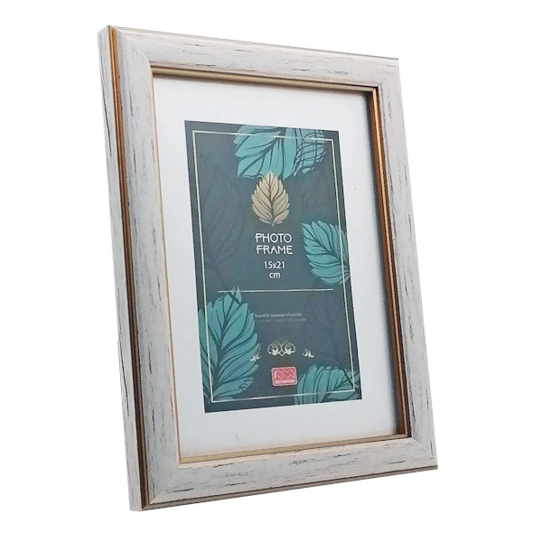 Фоторамка 15*21 пластик, багет 22мм, глазурь, вставка стекло "Адриатика" 101128-5РП1521 Полином