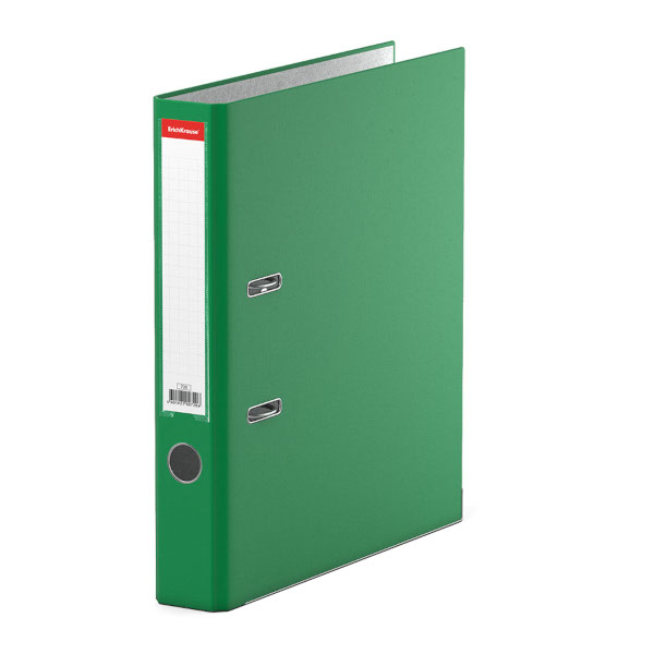 Файл А4, 50мм, разборный, картон/бумвинил, карман, кант, зеленый "Бизнес" 720 Erich Krause