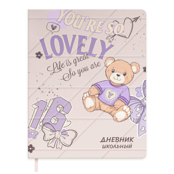 Дневник 1-11 кл. тв. обл. "Милый мишка" иск.кожа, рисунок 72436 Феникс+