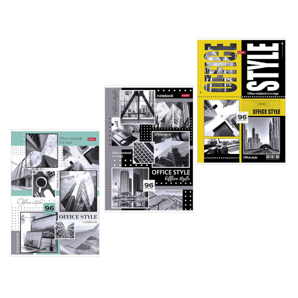 Тетрадь 96л А4 клетка "Музыка цветов" картон, ассорти 96Т4лВ1 Hatber