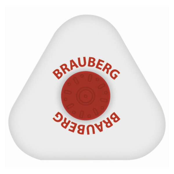 Ластик Brauberg "Energy" треуг. 45*45*10мм, термопласт.резина, белый 222473