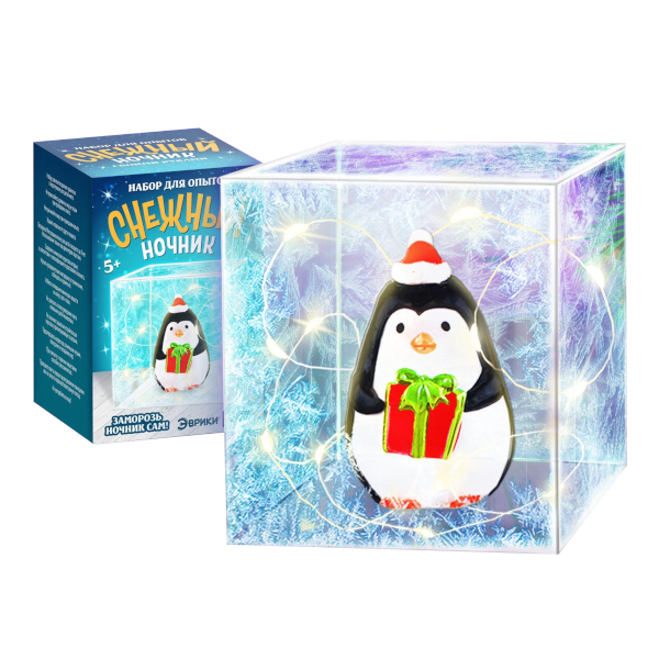 Набор для опытов Эврики "Снежный ночник: Пингвин" 5,5*5,5*5,5см 7603318