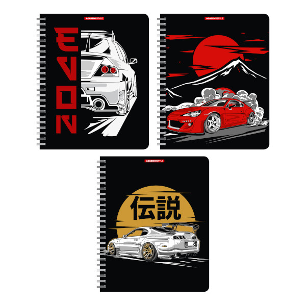 Тетрадь 96л А5 клетка/гребень "Primavera" картон, ассорти 7-96-1352 Альт