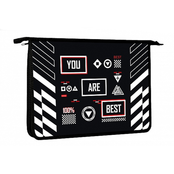 Папка для тетрадей А4 1отд., пластик, молния "Спорт-шик" AMc_22036 Hatber