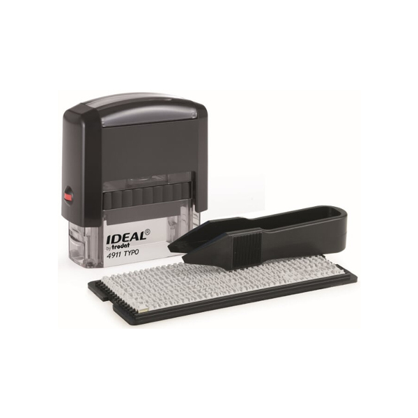Штамп 5-стр. самонаборный 58 * 22мм Trodat Ideal 4913 черный 2 кассы символов 6005/6006
