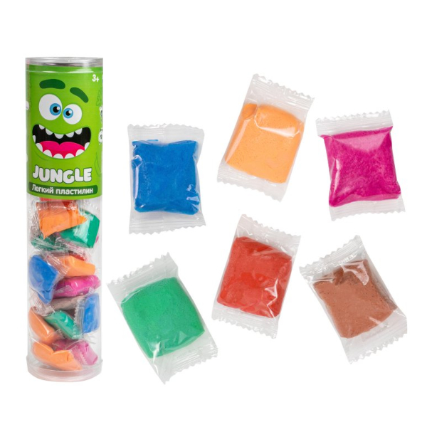 Легкий пластилин Crazy Clay "Jungle max" 6цв C204Y