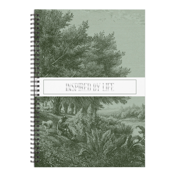 Тетрадь 120л А5 клетка/гребень "Floreale. Green" тв.обл., рисунок ТСМФ51205615 Listoff