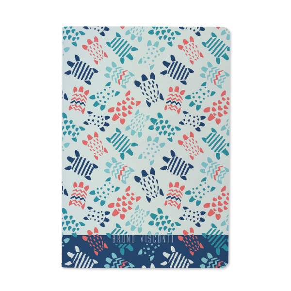 Тетрадь 40л А5 клетка/сшивка "Черепашки" картон, рисунок 7-40-001/114 Bruno Visconti