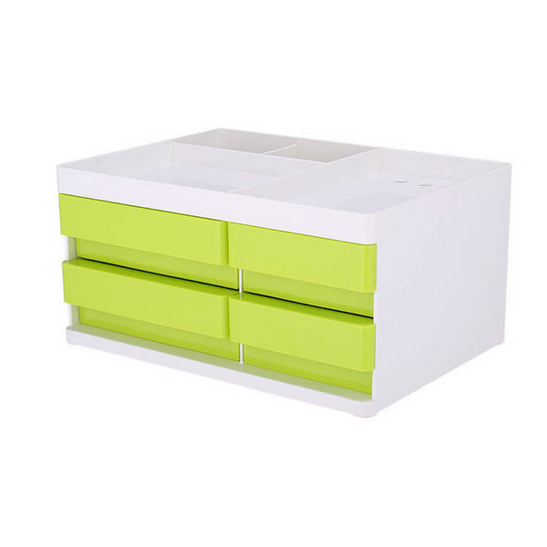 Подставка-органайзер Deli "Rio" 26,4*18,9*13,1см, пластик, 4отд., зеленый EZ25050