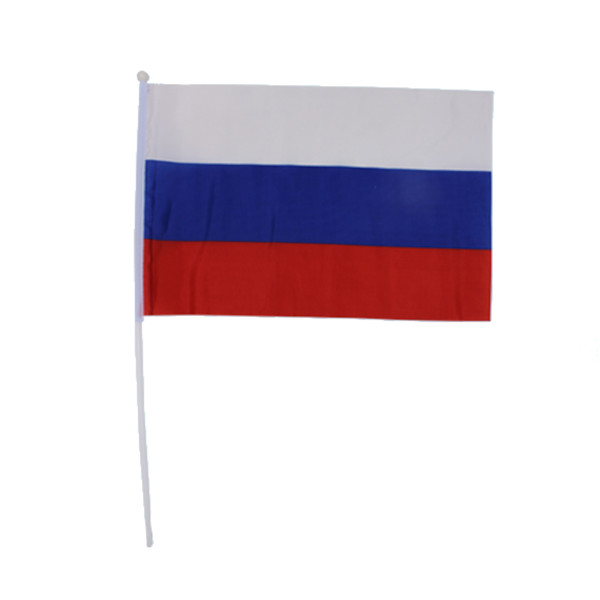 Флаг "Триколор" 40*60см, пласт. трубочка, искусств. шелк MC-3788 Basir