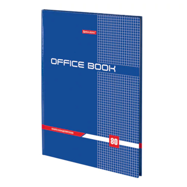 Книга Учета 192л А4 клетка, блок офсет, бумвинил, синий КУ192к_14121 OfficeSpace