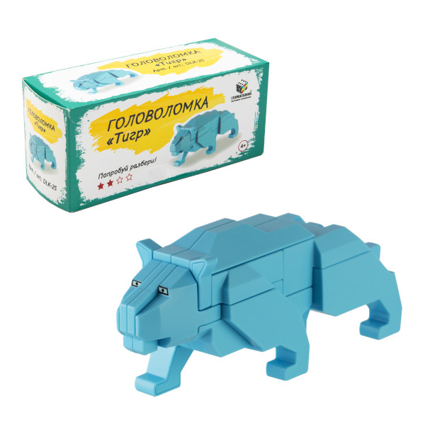 Головоломка пластиковая DELFBRICK "03_Тигр" 10 элементов DLK-25