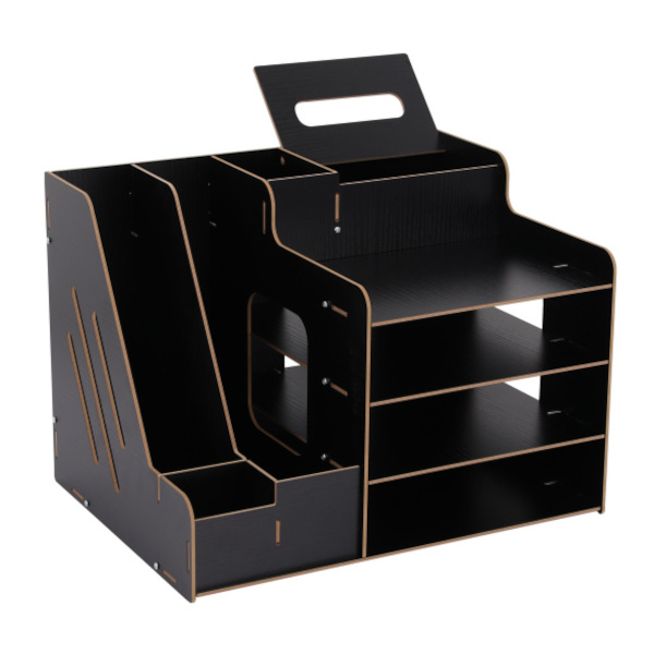 Подставка-органайзер deVENTE "Mega" 37*28,1*27см, МДФ, 9отд., черный 4102321