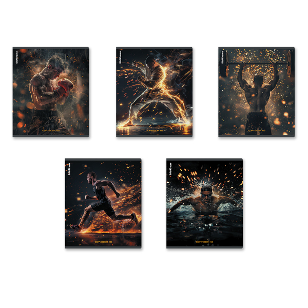 Тетрадь 48л А5+ клетка "Keep Fit" картон, ассорти 63297 Erich Krause