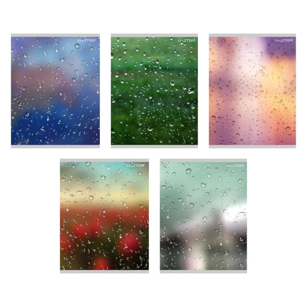 Тетрадь 48л А5 клетка "Капли дождя" картон, ассорти ТК489131 Listoff