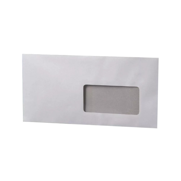 Конверт Е65/O 110*220мм, прав. окно, запечатка, стрип, 80гр/м2 ВI-Вн Н* 41393 РПФ