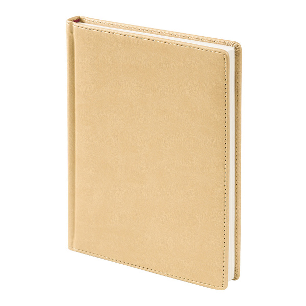 Ежедневник А5+ не дат Альт "Velvet" тв.обл., золотой, линейка, иск. кожа 3-115/50.