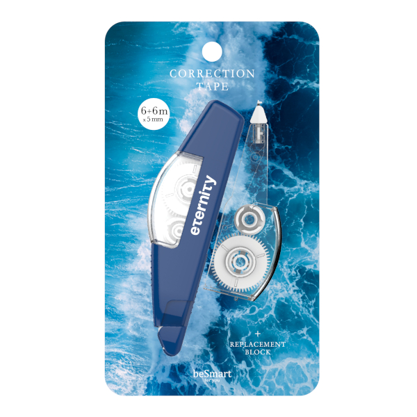 Корректор ленточный 5мм*(6+6)м "Ocean. Синий" блистер BSCT003-02 Be Smart