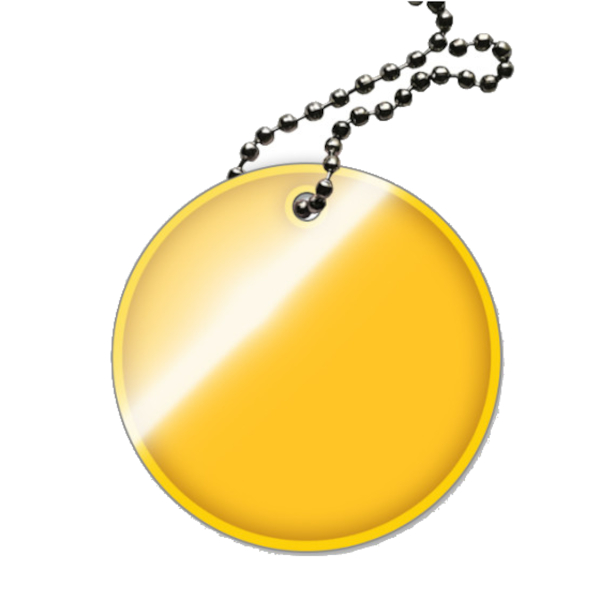 Подвес светоотражающий ПВХ "Круг" желтый 7017 Квадра