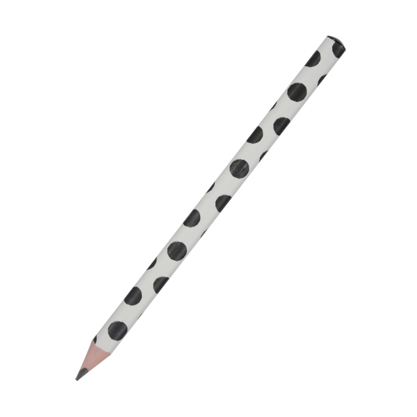 Карандаш ч/гр 4B, дерево, 3-гран., рисунок "HappyGraphix Jumbo. Black polka dots" 21-0062/29 Bruno Visconti