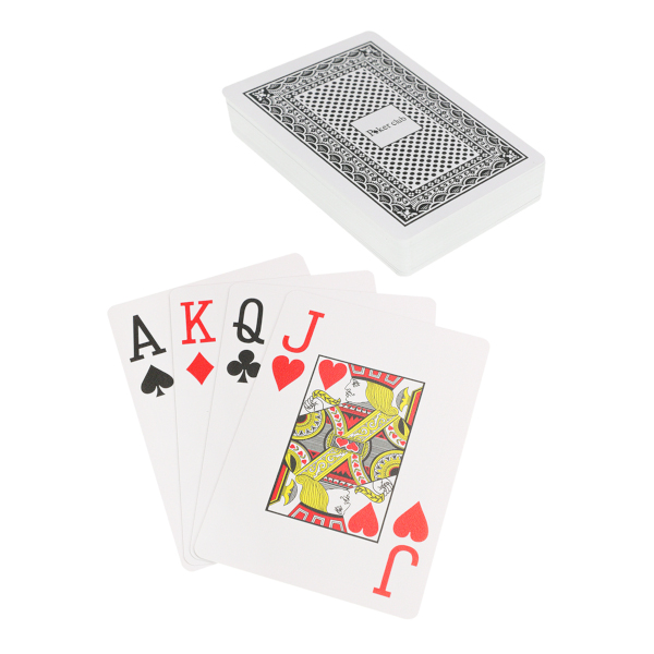 Игральные карты Миленд "Покер" 54 карты, пластик, черная рубашка ИН-4382