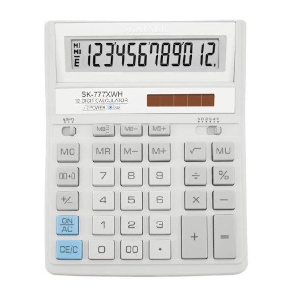 Калькулятор Skainer SK-777XWH (белый) настольный 12р