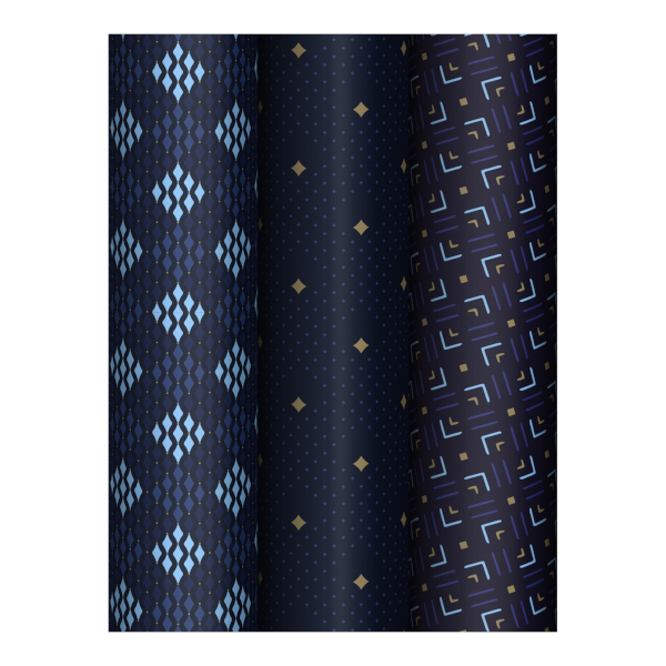 Бумага упаковочная "Strict pattern" глянц., 70*100см, рулон, ассорти MS_62825 MESHU