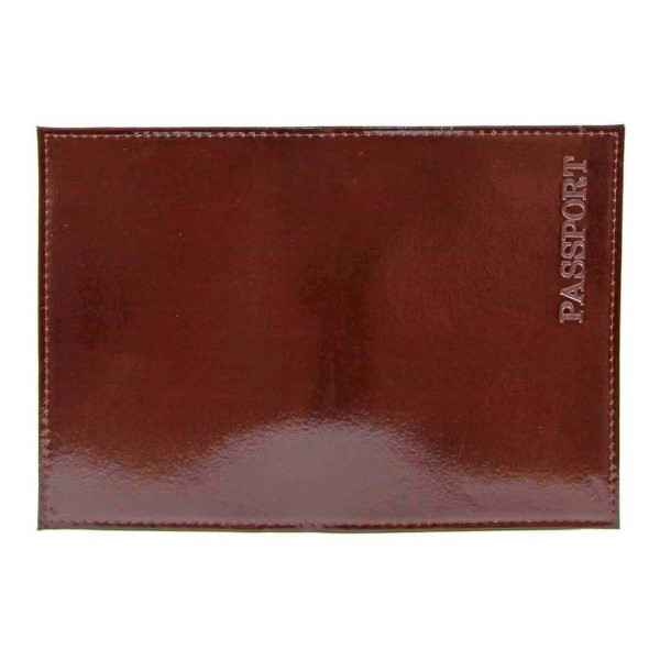 Обложка д/паспорта "PASSPORT" нат.кожа, конгрев, коричневый 1,01гр-PSP ШИК-220 Imige