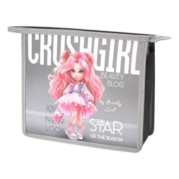 Папка для тетрадей А5 1отд., пластик, молния "Красотка" 69295 Феникс+