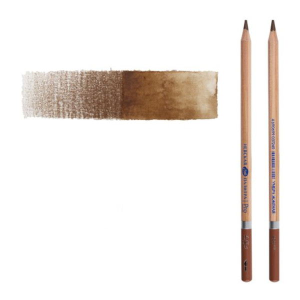 Карандаш акварельный Невская палитра "Белые ночи" №408 (умбра жженая) круглый, дерево 158-408