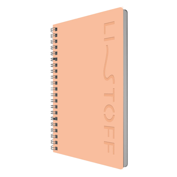 Тетрадь 80л А5 клетка/гребень "Listoff Style. 4" пластик, розовый ТПЛС580134 Listoff