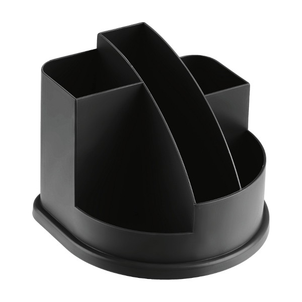 Подставка для пиш. прин. "Авангард" 5 отд., 10,8*12,2*13,2см, пластик, черный ОР52 Стамм