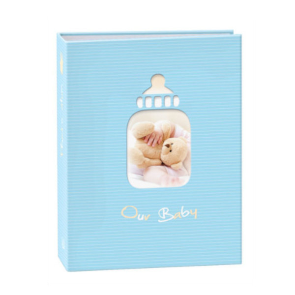 Фотоальбом на 100ф 10*15 Image Art серия 362 "Детская", голубой, кармашки 5-44215