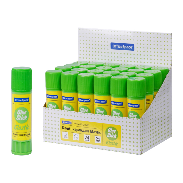 Клей-карандаш 21г, ПВП "Elastic" G21_10582 OfficeSpace