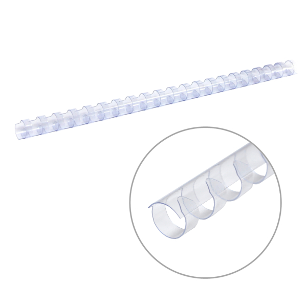 Пружина для переплёта пласт. 14мм (до 125л) прозрачная 1шт