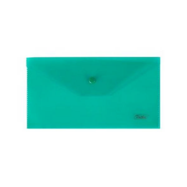 Папка-конверт на кнопке С6 (224*119мм), 1отд., 180мкм, зеленая АКк6_00004 Hatber