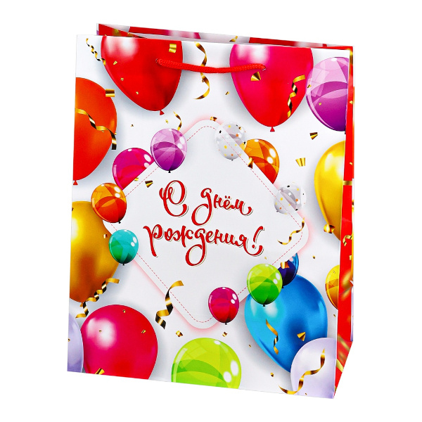 Пакет бумажный 32,7*26,4*13,6см "Яркое поздравление" ПКП-1141 Миленд