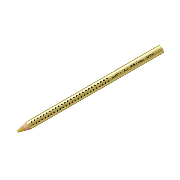 Карандаш дерево, 3-гран. "Jumbo Grip" золотой металлик, утолщ. 110981 Faber-Castell