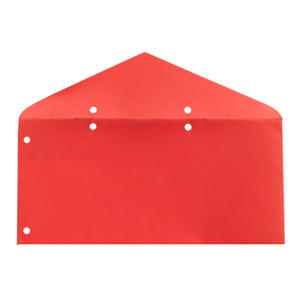 Конверт С65 114*229мм без окна, без запечатки, без клея, 160гр/м2, красный 01-23