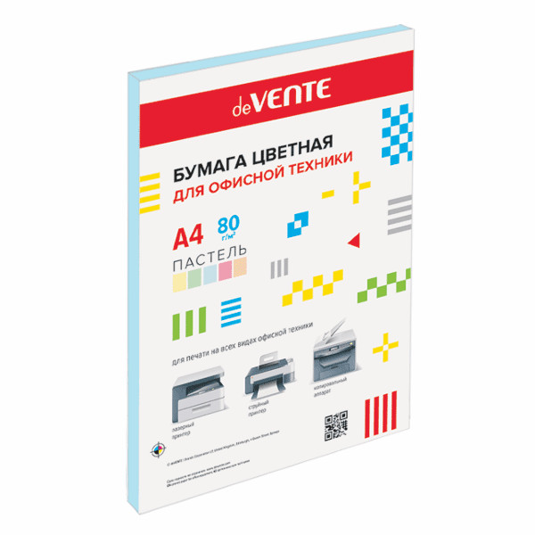 Бумага А4 80г/50л голубой пастель 2072251 deVENTE