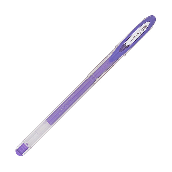 Ручка гелевая 0,7мм, фиолетовый, прозрач. корп. "Signo" UM-120AC UNI