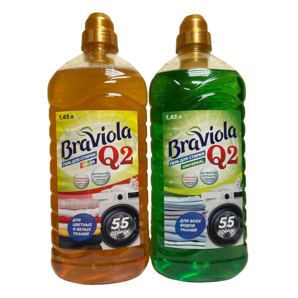Гель для стирки 1,65л Braviola "Universal Q2" автомат. и руч. стирка 128968