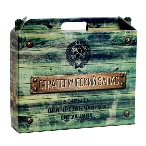 Коробка складная 34,5*27*8см "Стратегический запас. Герб СССР" 7529560 Upak land