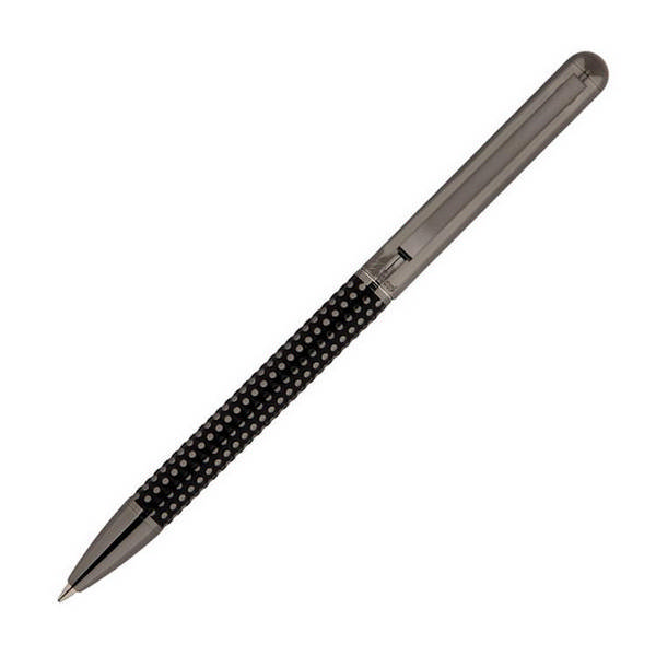 Ручка шариковая Delucci "Artista" синяя, оружейный металл черный, корпус в подар. уп. 1мм CPs_11407
