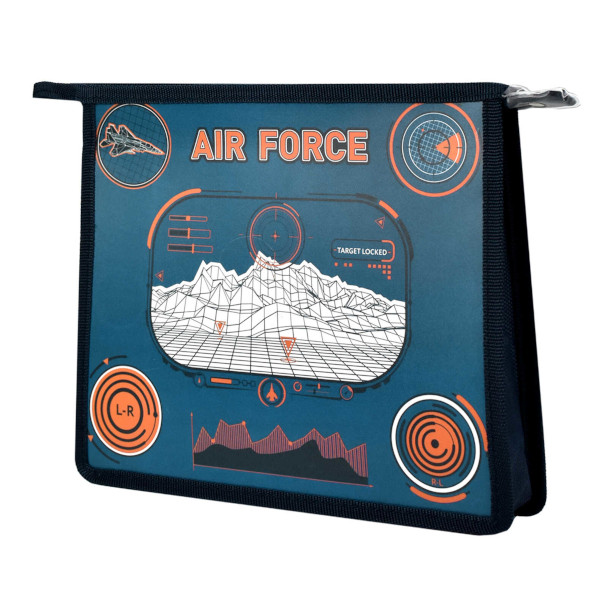 Папка для тетрадей А5 1отд. на молнии "Истребитель" пластик 59607 Феникс+